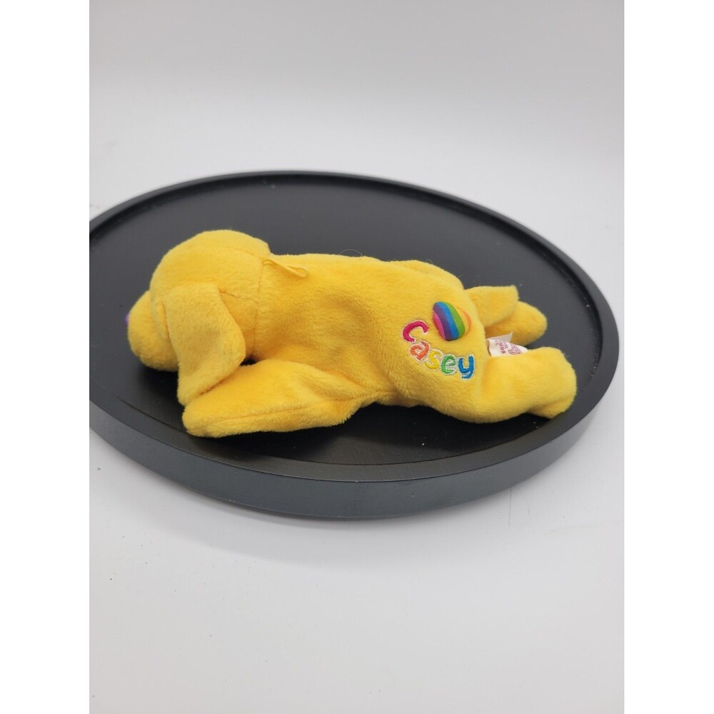 Lisa Frank Casey Puppy Plush Dog 8" 1998 Vintage Yellow